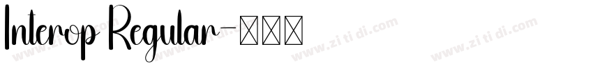 Interop Regular字体转换